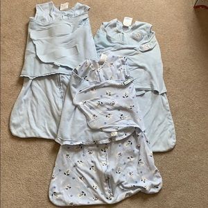 Lot of 3 halo swaddle sacks sz small